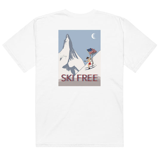 American Flag Ski T-Shirt (Unisex)